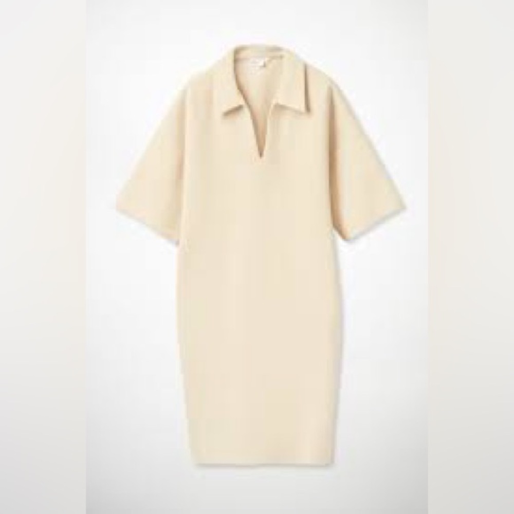 COS Cream scuba Dress size small - Picture 2 of 5